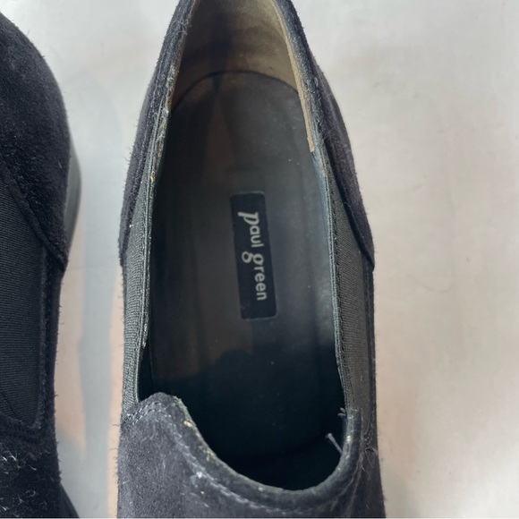 Paul Green Faith Black Suede Low Heel Western Bootie Size 8.5 - Picture 7 of 13